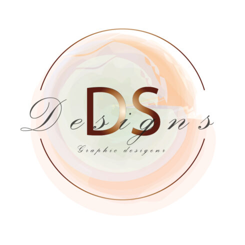 Letter DS watercolor logo design ( you can change the text) cover image.