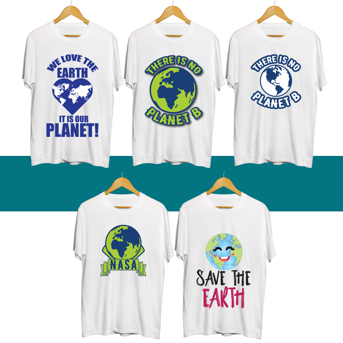 Earth Day SVG T Shirt Designs Bundle preview image.