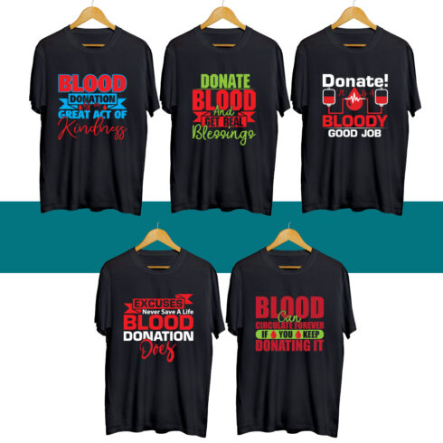 Blood Donor SVG T Shirt Designs Bundle cover image.