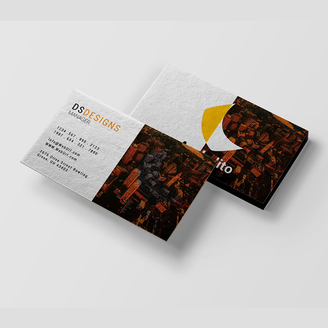 Simple and modern business card design cover image.
