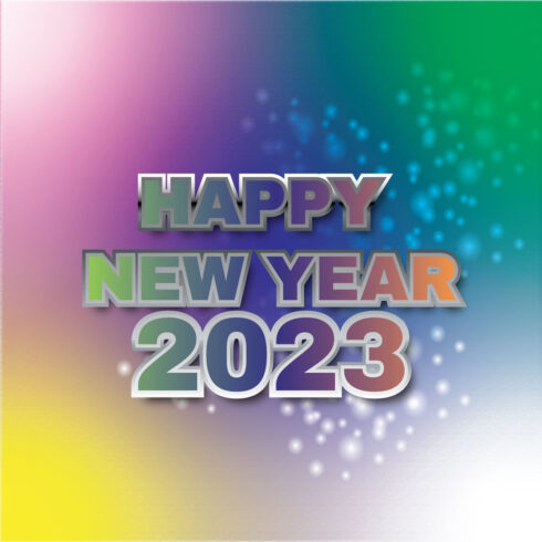 Happy New Year 3d letters, 2024 3d text effect, text effect, 3d text, typography design, editable text cover image.