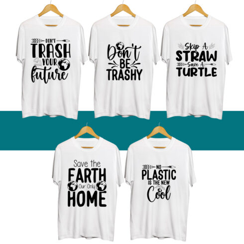 Earth Day SVG T Shirt Designs Bundle cover image.
