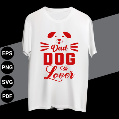 Dad Dog Lover T-shirt design cover image.