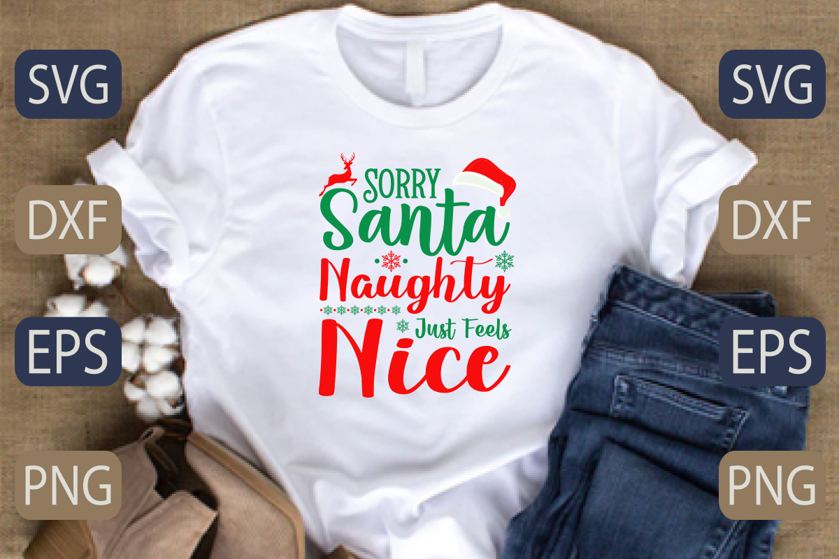 T - shirt that says sorry santa is mighty nice.