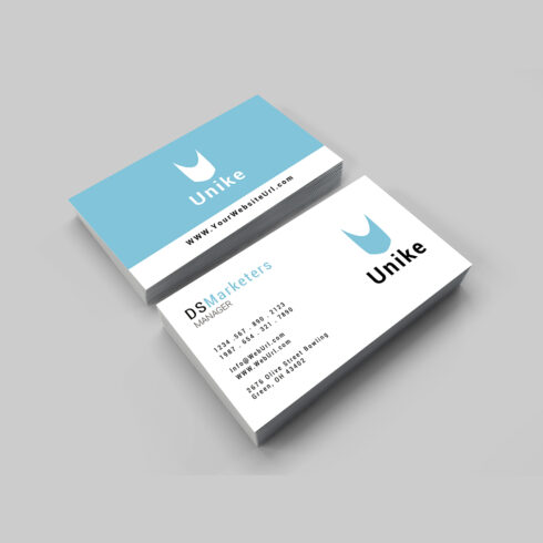 Simple and Professional business card design cover image.
