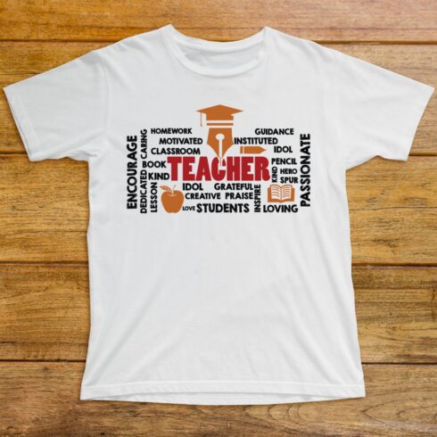 Best Teacher High Resolution T-Shirt Design cover image.