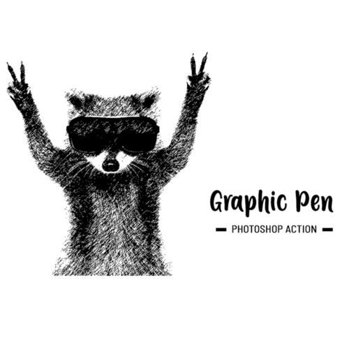 Graphic Pen Photoshop Action cover image.