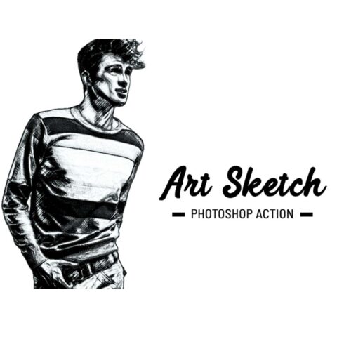 Art Sketch Photoshop Action cover image.