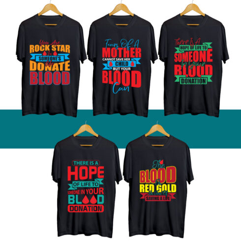 Blood Donor SVG T Shirt Designs Bundle cover image.