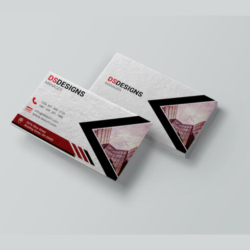 modern and simple business card design (for professional businesses) cover image.
