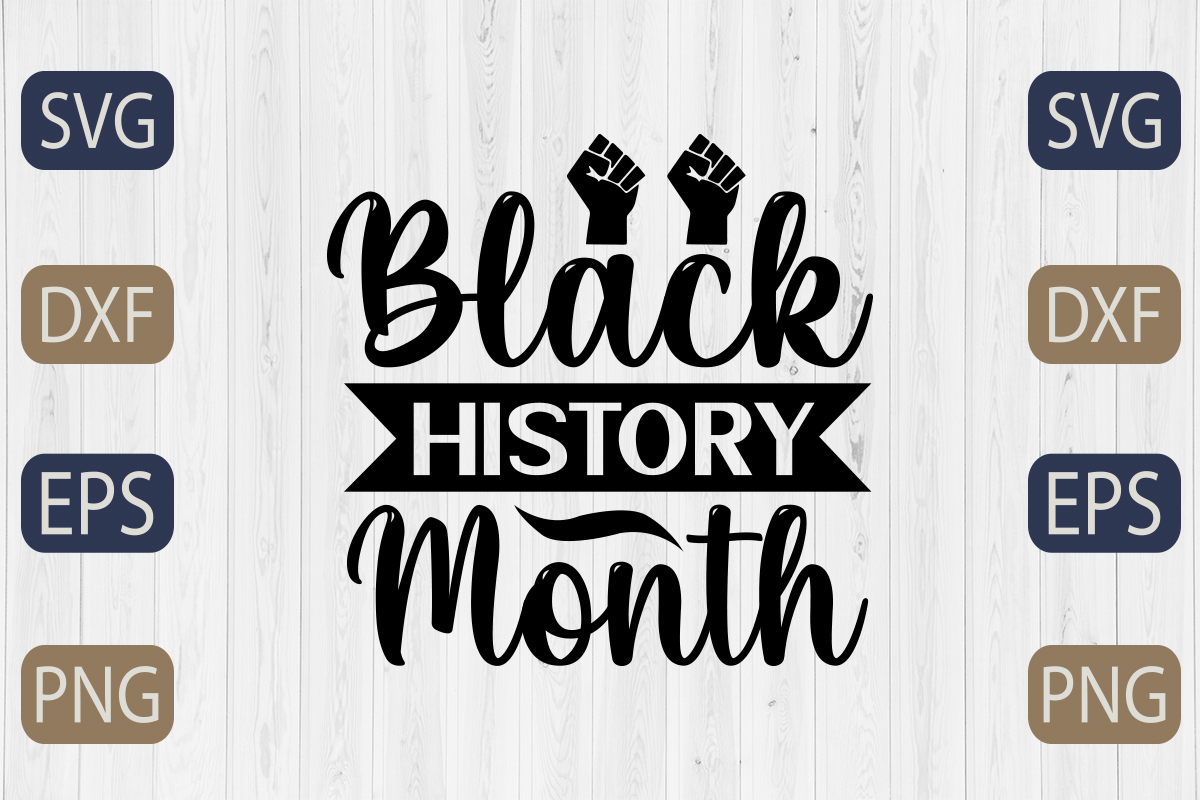 Black history month svg cut file.