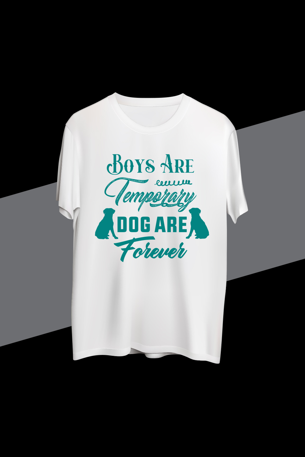 Boys Are Temporary Dog Are Forever T-shirt Design pinterest preview image.