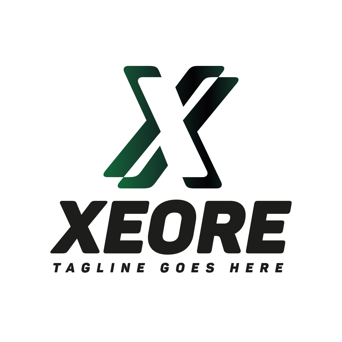 Letter X ( Xeore ) Geometrical logo design cover image.