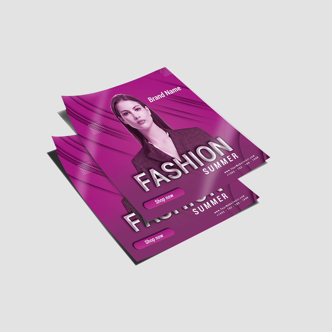 Summer Fashion Poster/flyer design cover image.