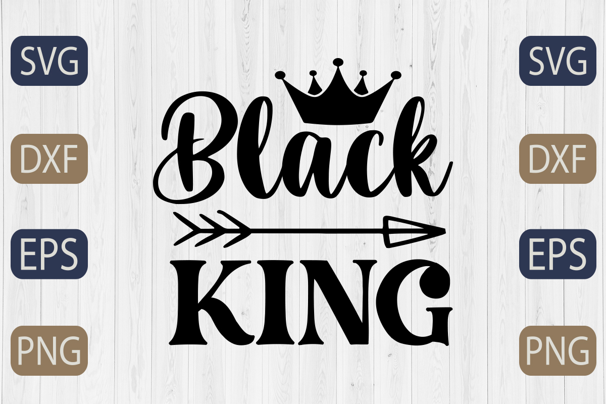 Black king svg file is shown.