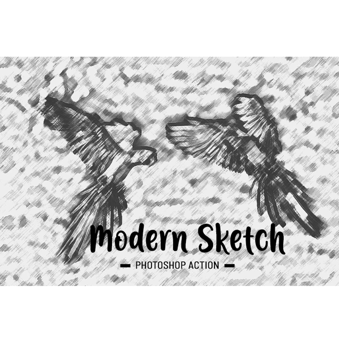 Modern Sketch Photoshop Action cover image.