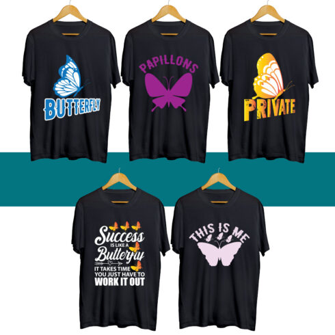 Butterfly SVG T Shirt Designs Bundle cover image.