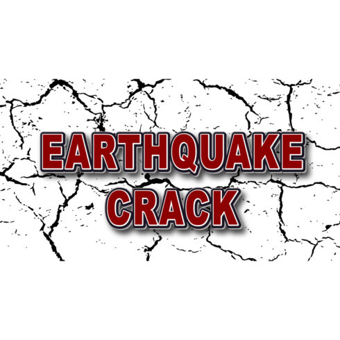 EARTHQUAKE CRACK 3d text effect, earthquake editable text effect, crack effect text, 3d text effect, earthquake banner, , editable text effect, modern ,3D Text Effect Design, cover image.