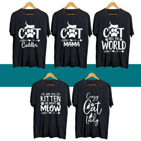 Cat T Shirt Designs Bundle cover image.