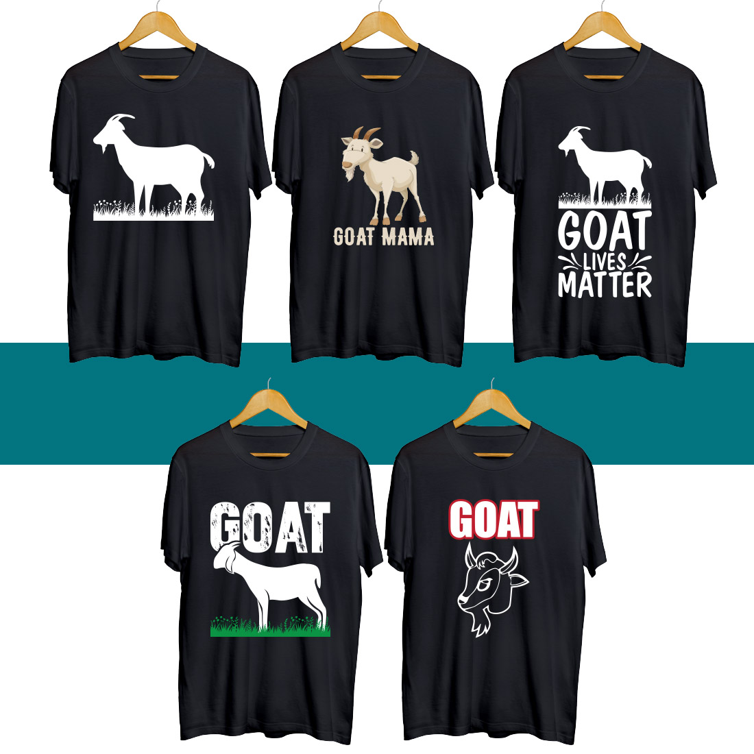 Goat SVG T Shirt Designs Bundle cover image.