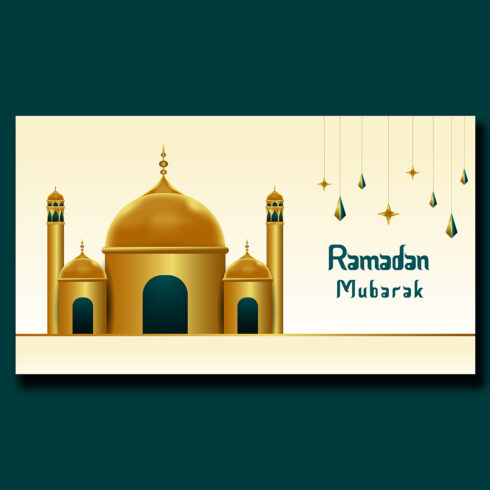 3D Ramadan Kareem Celebration Banner cover image.