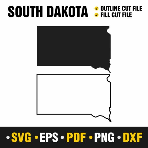 South Dakota SVG, PNG, PDF, EPS & DXF - South Dakota Vector Files - Perfect for Your USA-Themed Projects cover image.