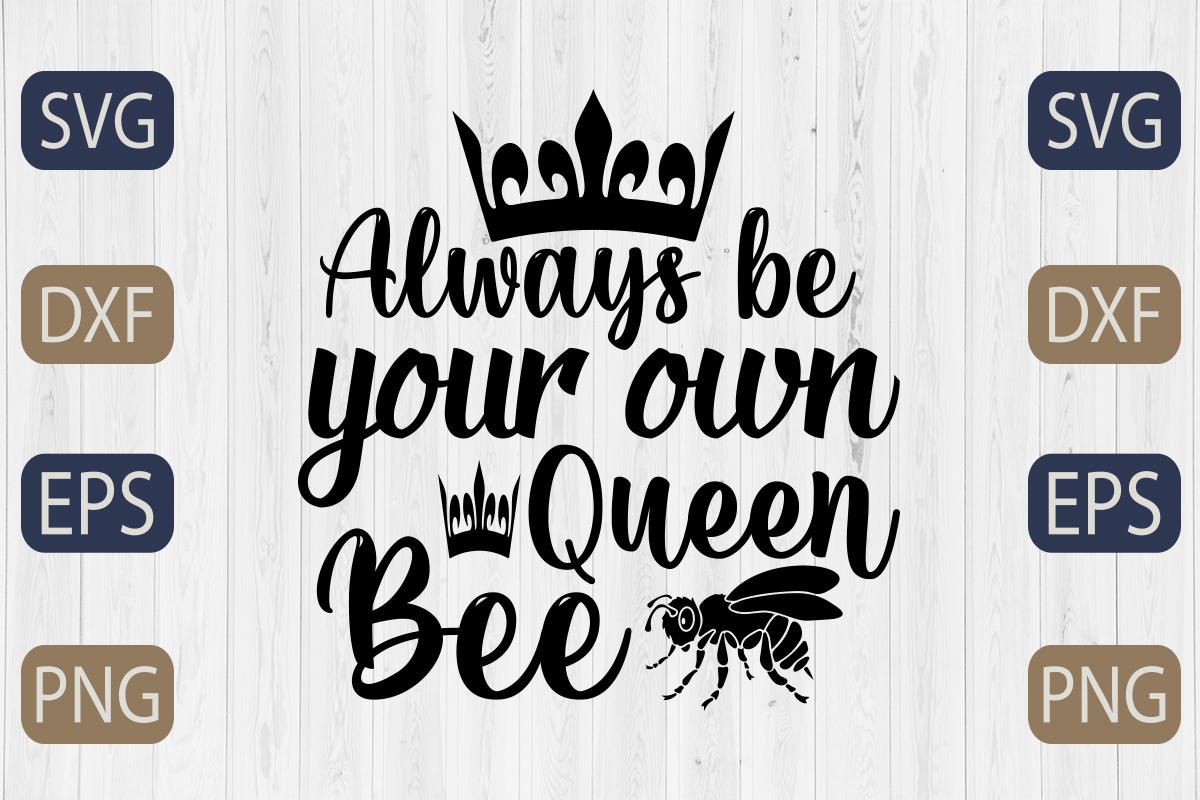 Bee svg file with the words.