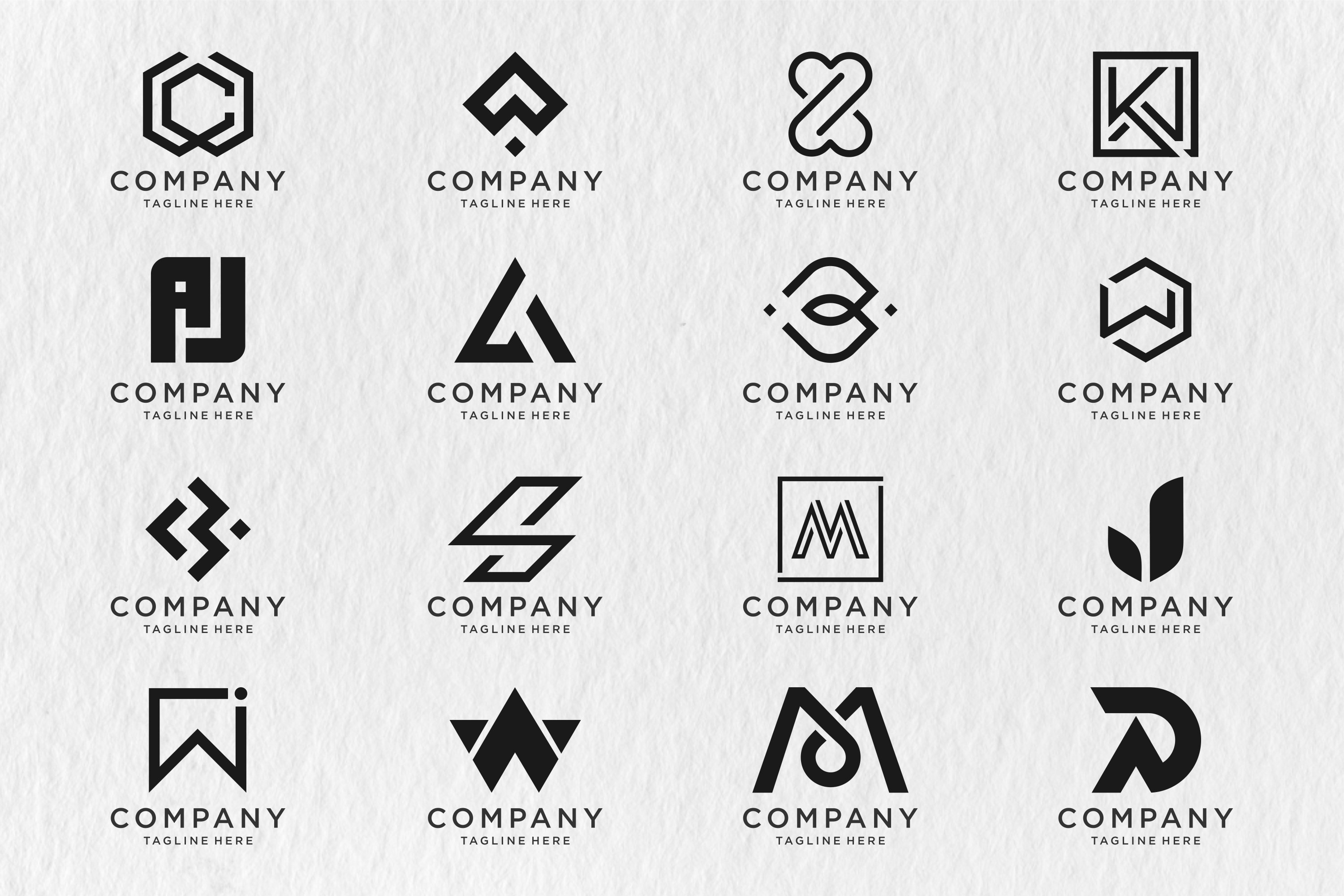 monogram logo design - SVG file cover image.