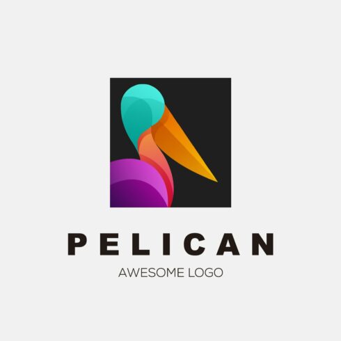 pelican icon design logo vector cover image.