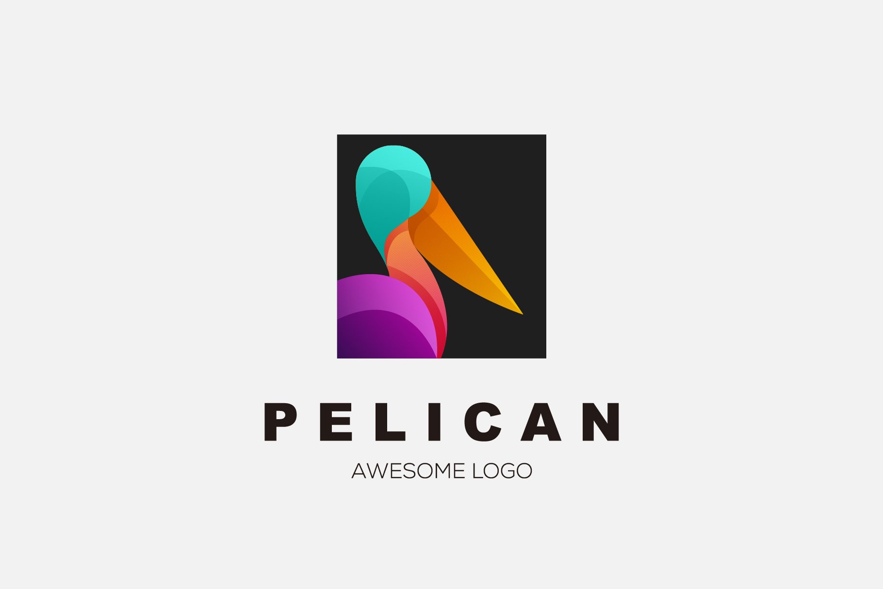 pelican icon design logo vector cover image.