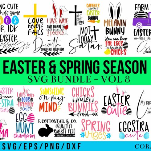 Easter and spring season svg bundle vol 8.