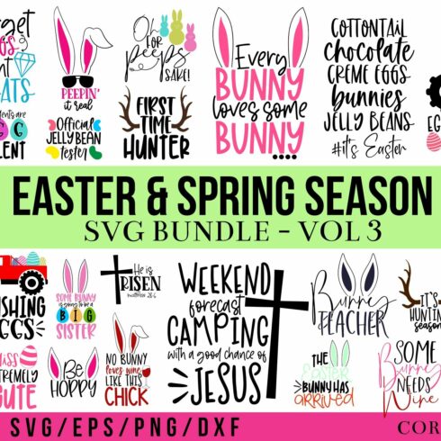 Easter and spring season svg bundle vol 3.