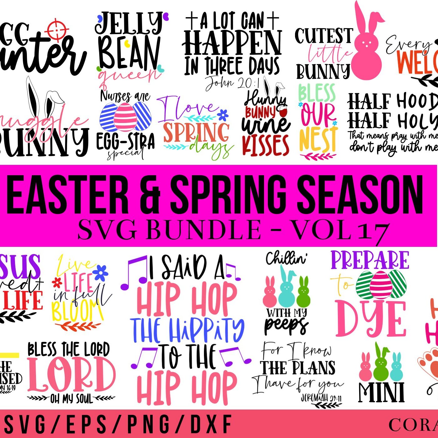 Easter and spring season svg bundle.