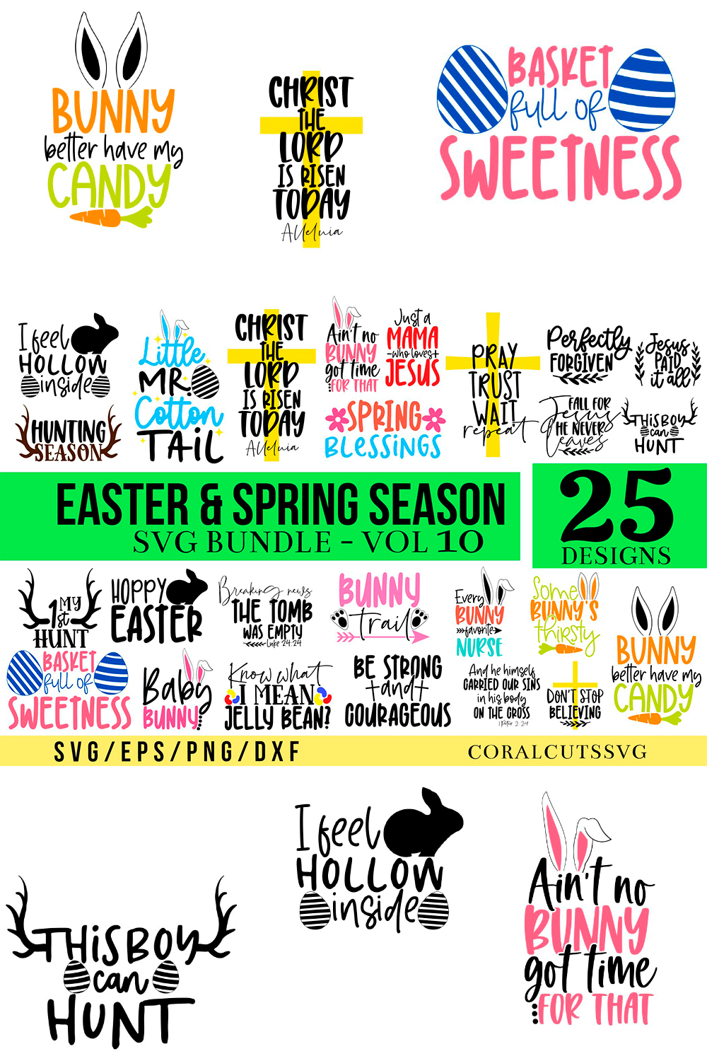 Poster with the words easter and spring season.