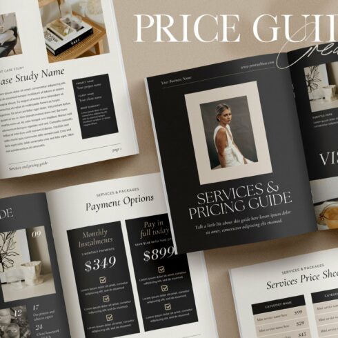 Services & Pricing Guide CANVA cover image.