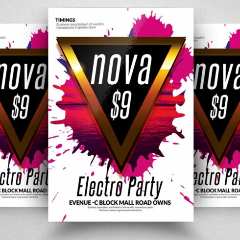 Abstract Futuristic Flyer Templates cover image.