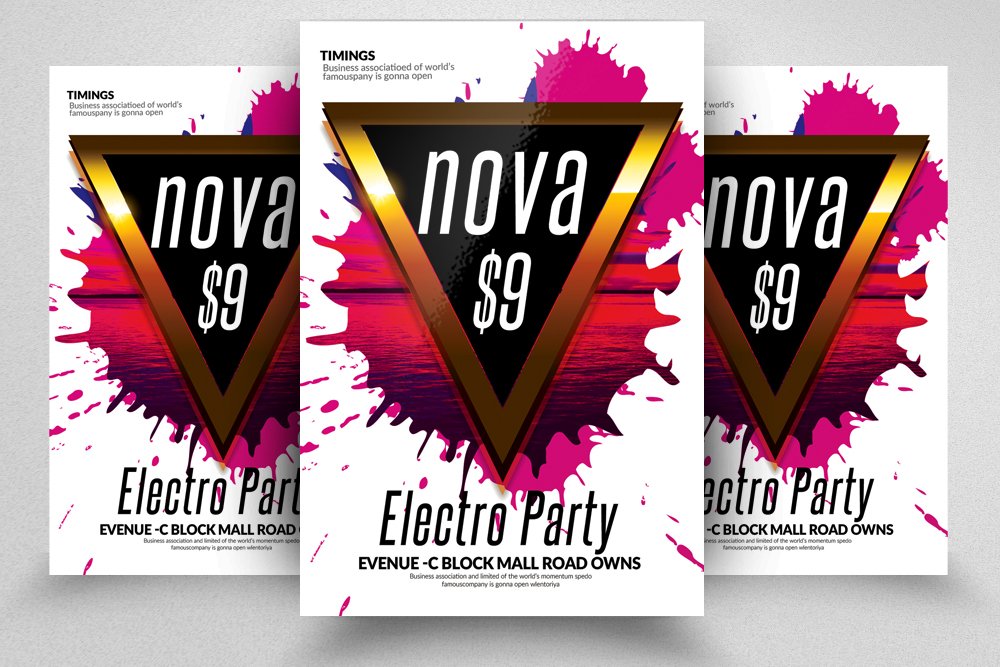 Abstract Futuristic Flyer Templates cover image.