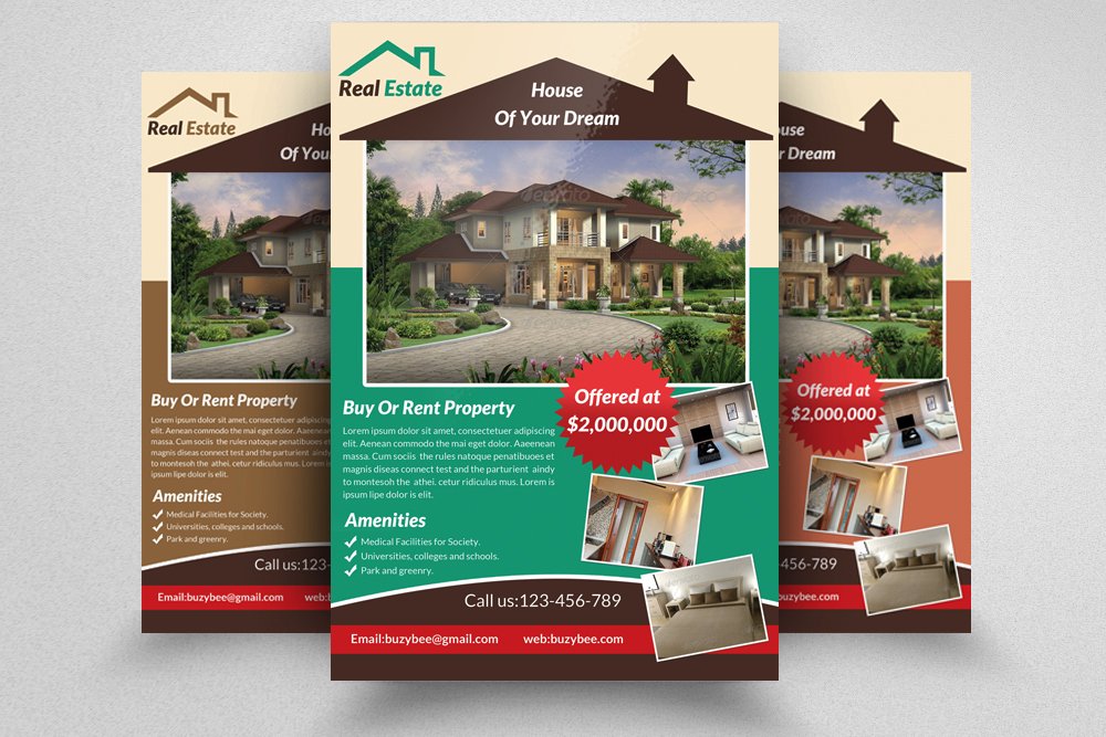 Real Estate Flyer Template cover image.