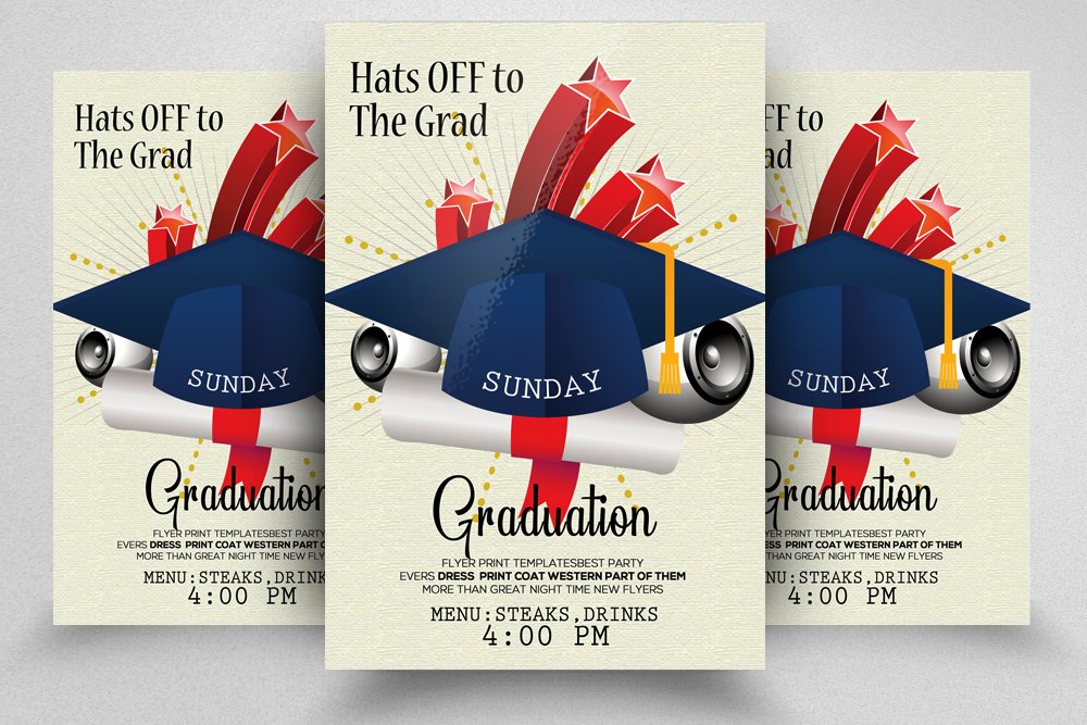 Graduation Party Invitation Flyer cover image.