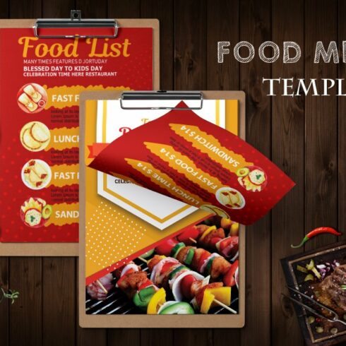 Restaurant Food Menu Template cover image.