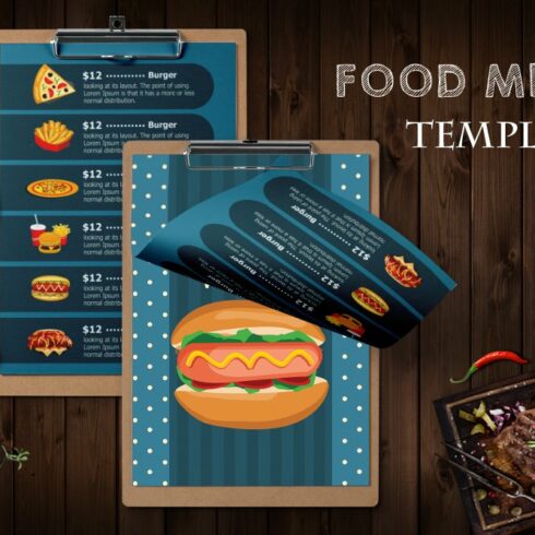 Restaurant Food Menu Template cover image.