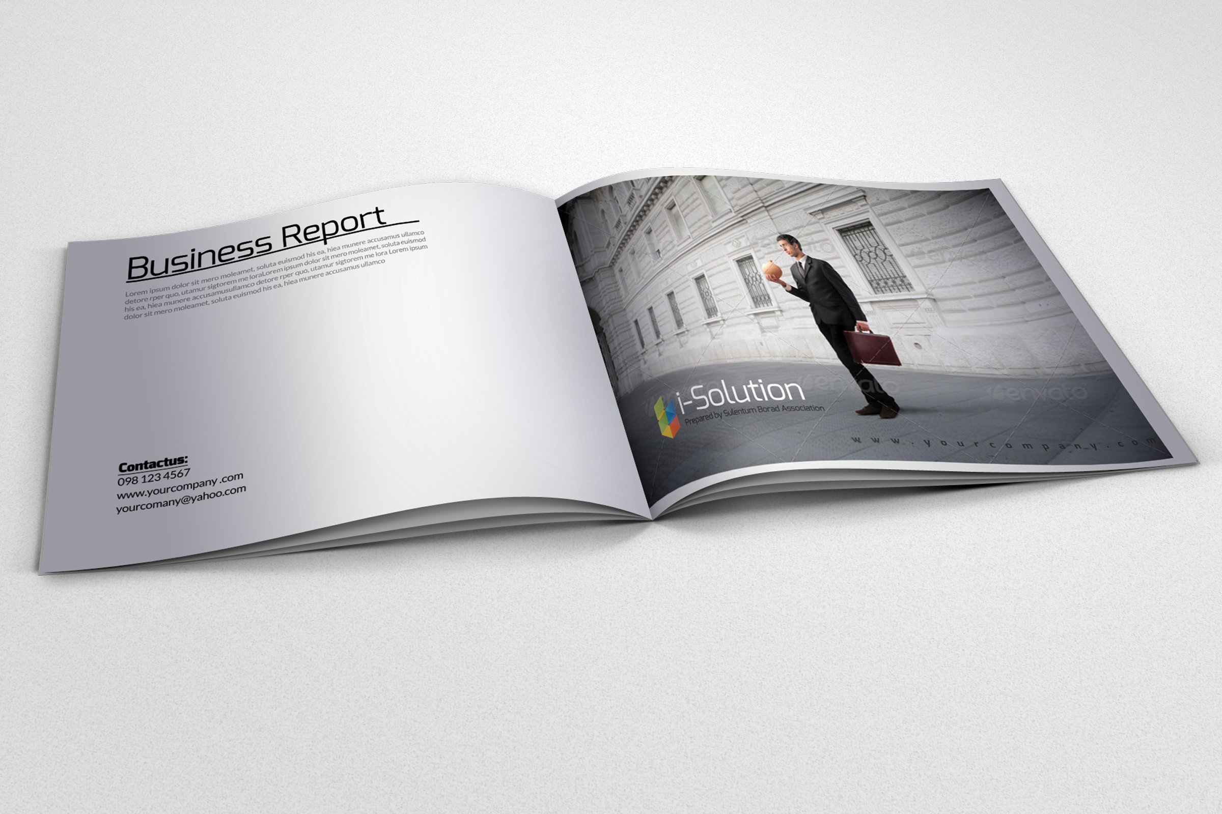 4 Pages Business Bi Fold Brochure preview image.
