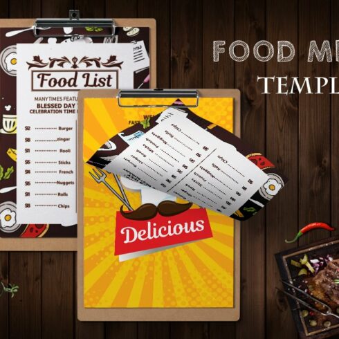 Restaurant Food Menu Psd Template cover image.