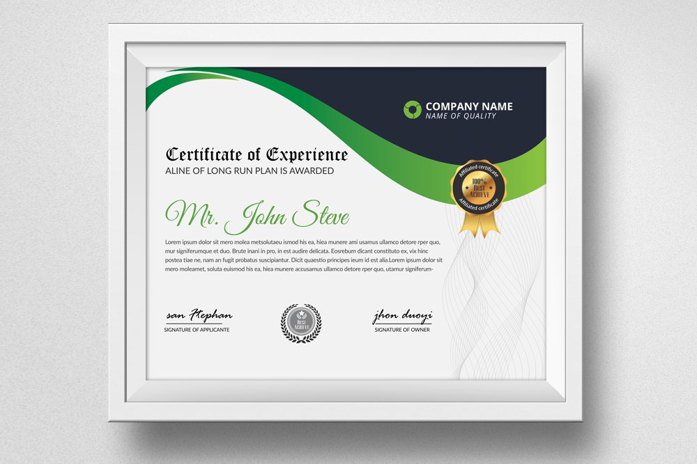 Certificate & Diploma Word Design preview image.
