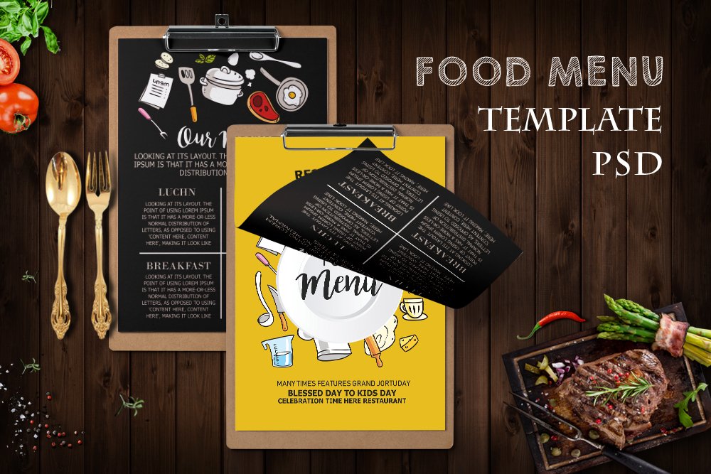 Restaurant Food Menu cover image.