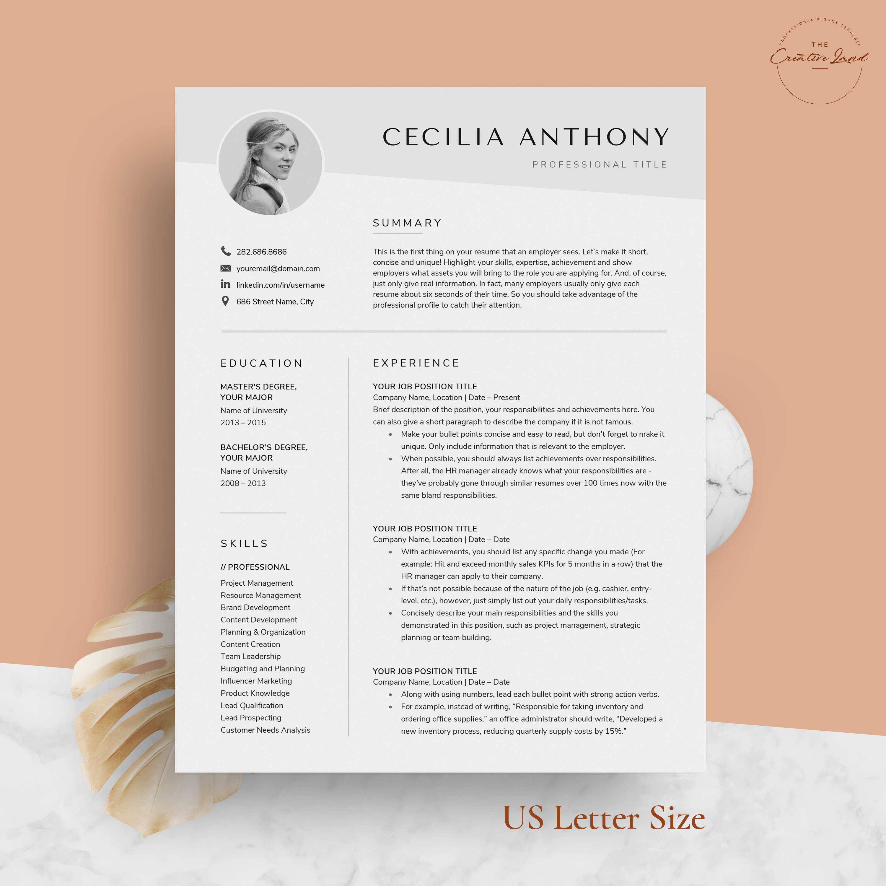 Resume/CV - The Cecilia preview image.