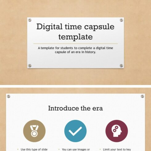 Digital Time Capsule Template PowerPoint Presentation cover image.