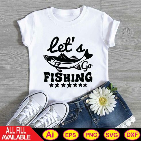 Lets Go Fishing svg cover image.