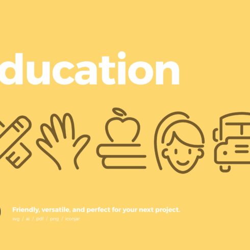 Education Icons — Pixi Line cover image.