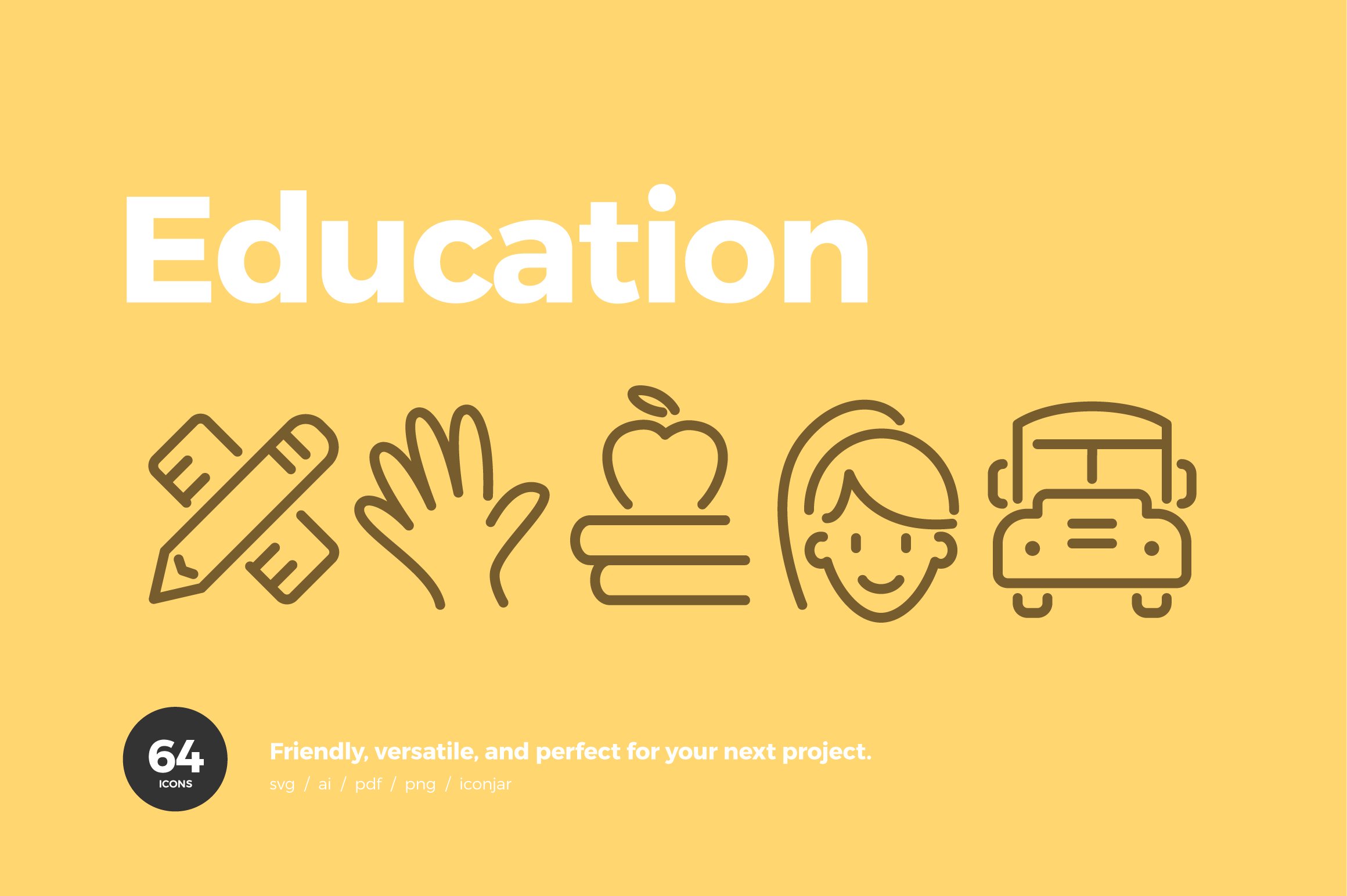 Education Icons — Pixi Line cover image.